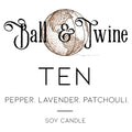 TEN candle label