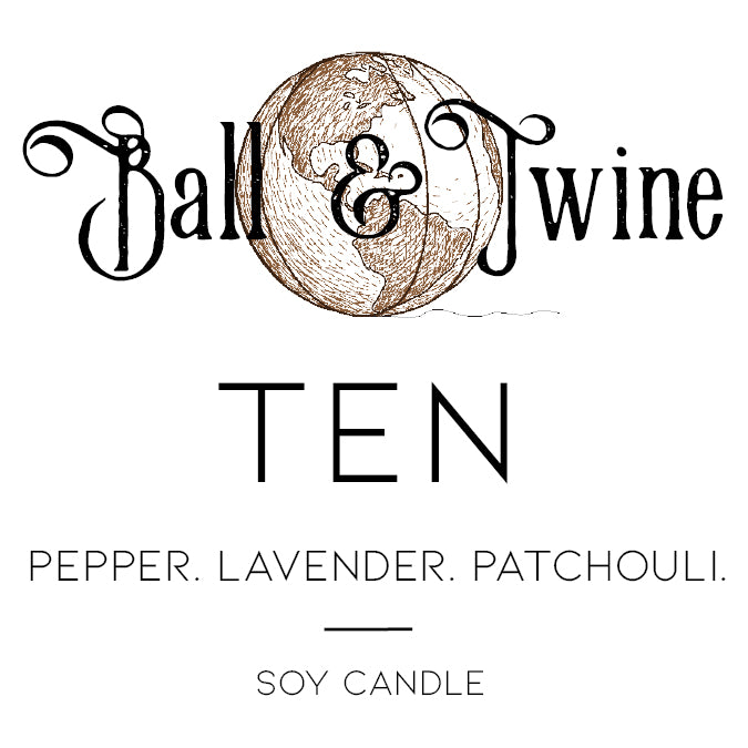TEN candle label
