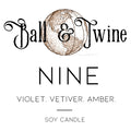 NINE candle label