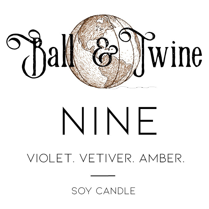 NINE candle label